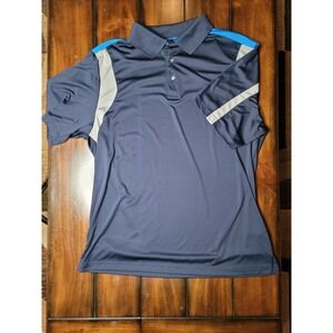 Ben Hogan Performance Power Air Mens Golf Polo Shirt XL Navy Blue Grey